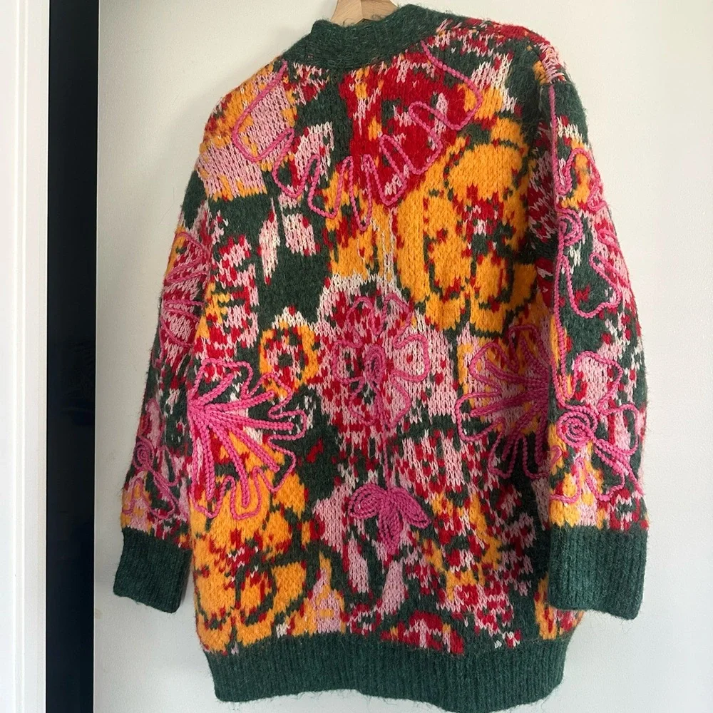 Free people Alexis Floral Cardigan size small - Picture 3 of 7